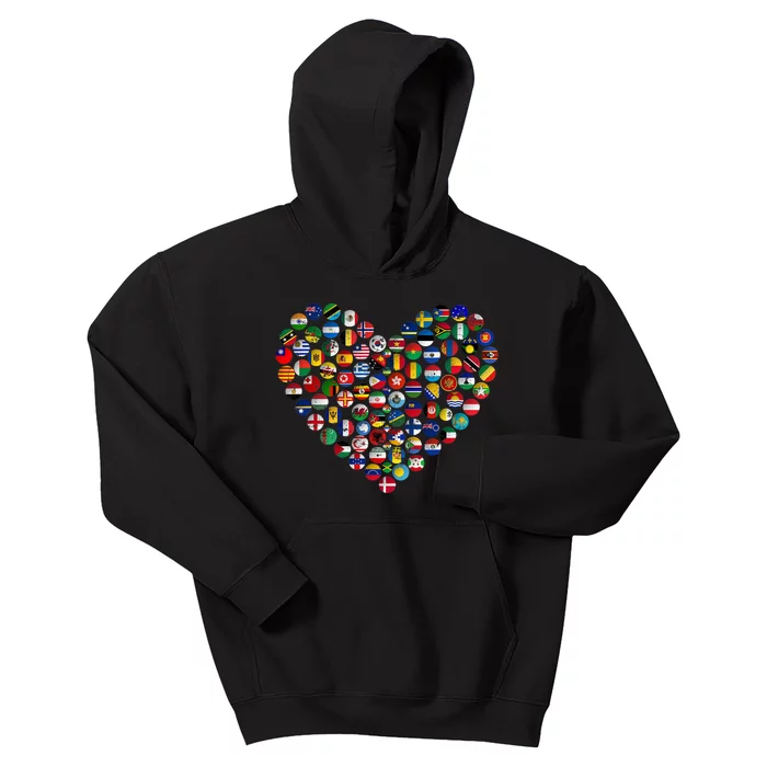 World Flags Earth Day Kids Hoodie