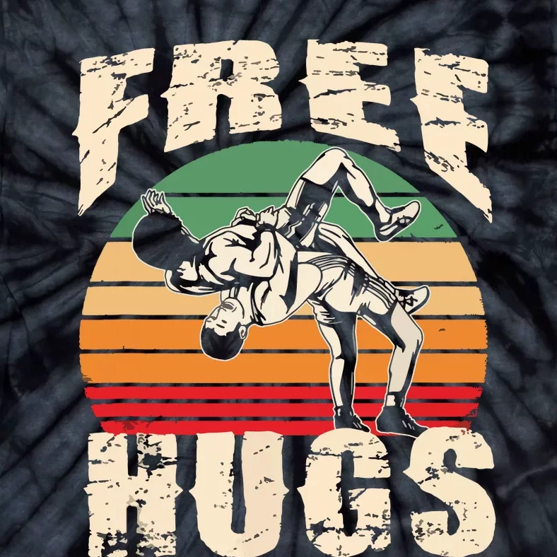 Wrestling Funny Free Hugs Wrestling 3744 Tie-Dye T-Shirt