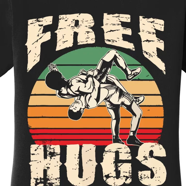 Wrestling Funny Free Hugs Wrestling 3744 Women's T-Shirt