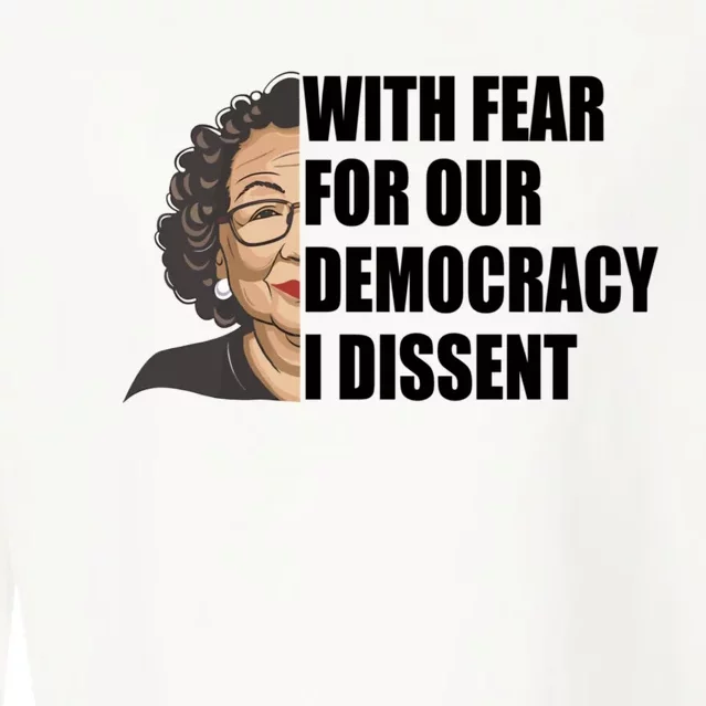 With Fear For Our Democracy I Dissent Funny Immunity Quote Cropped Pullover Crew