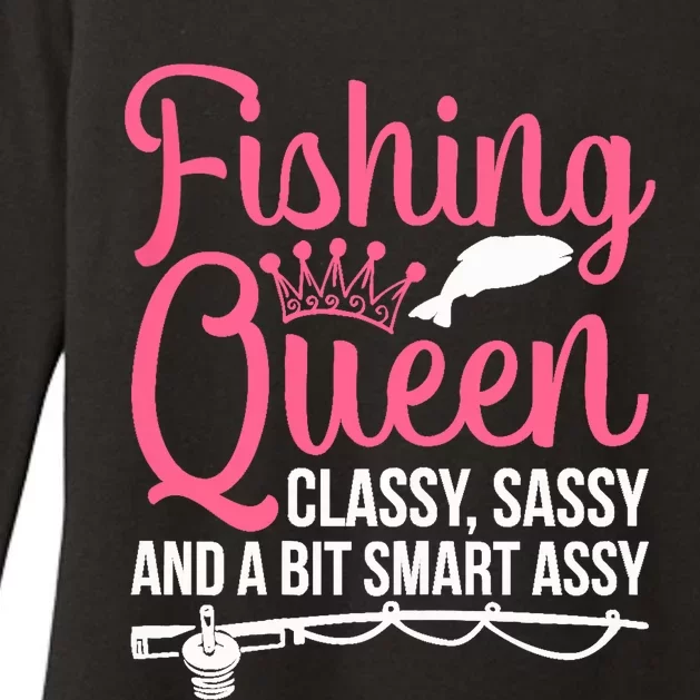 Wo Fishing for Girl Fish Bass Fishing Womens CVC Long Sleeve Shirt