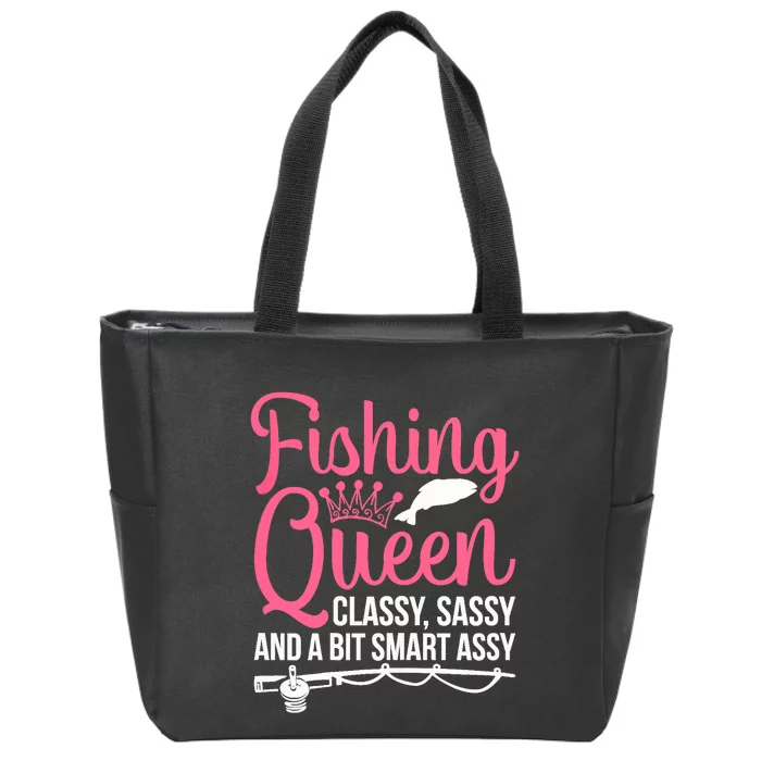 Wo Fishing for Girl Fish Bass Fishing Zip Tote Bag