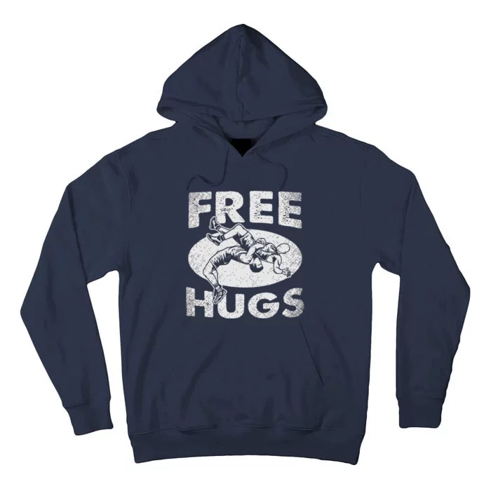 Wrestling Funny Free Hugs Wrestling Tall Hoodie