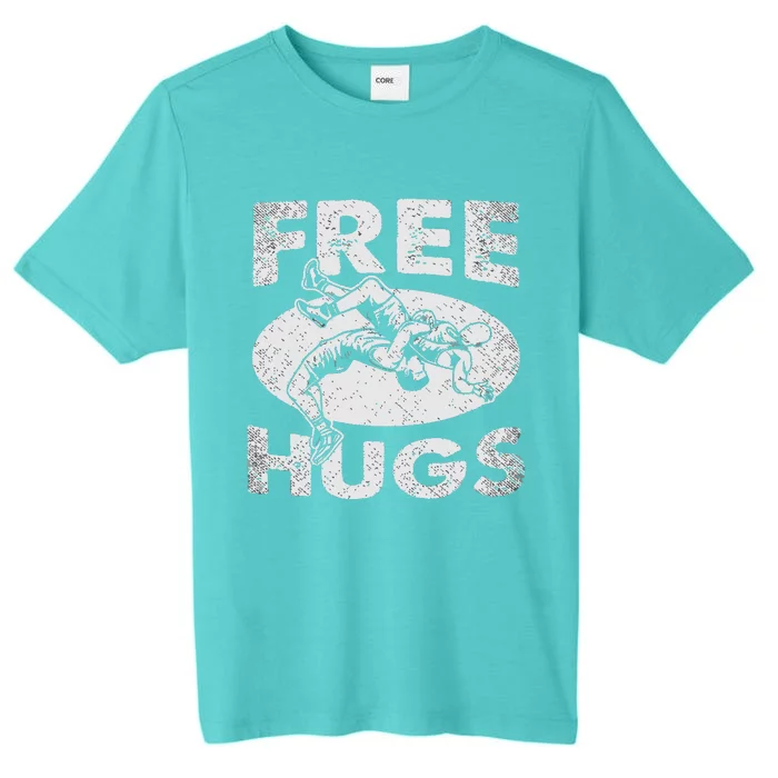 Wrestling Funny Free Hugs Wrestling ChromaSoft Performance T-Shirt