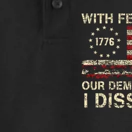 With Fear For Our Democracy I Dissent Dry Zone Grid Performance Polo