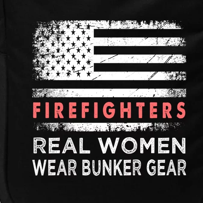 Womens Firefighter Female Fire Fighter Firefighting Mom Funny Gift Impact Tech Backpack