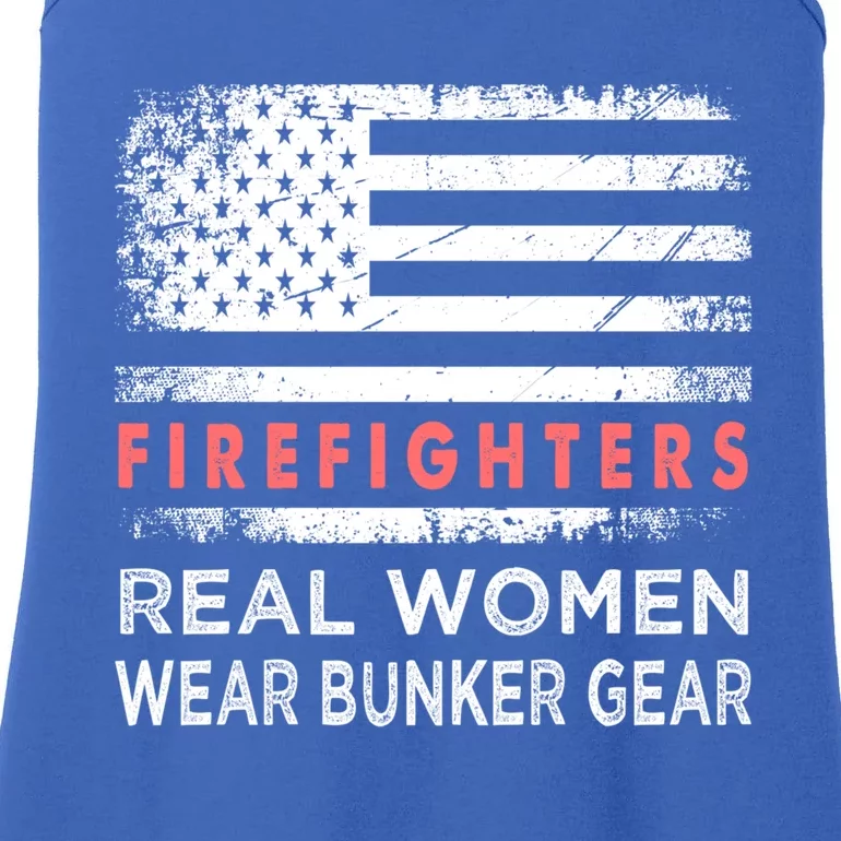 Womens Firefighter Female Fire Fighter Firefighting Mom Funny Gift Ladies Essential Tank