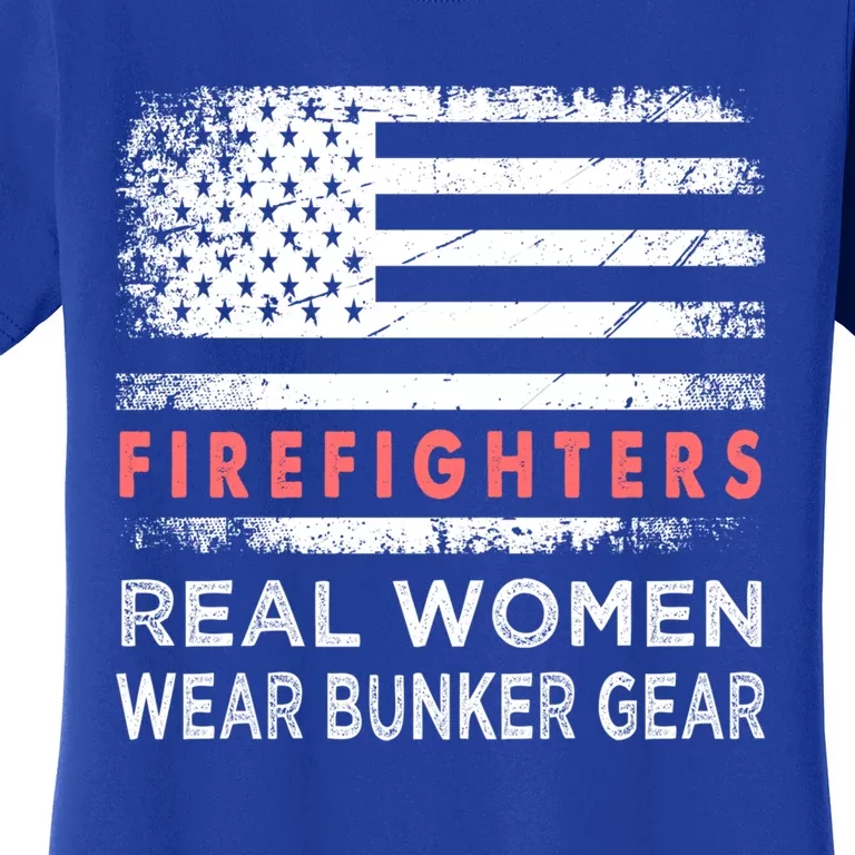 Womens Firefighter Female Fire Fighter Firefighting Mom Funny Gift Women's T-Shirt