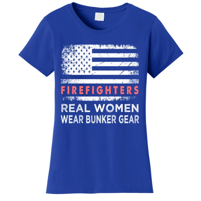 Womens Firefighter Female Fire Fighter Firefighting Mom Funny Gift Women's T-Shirt