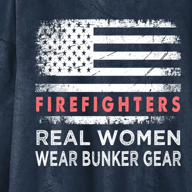 Womens Firefighter Female Fire Fighter Firefighting Mom Funny Gift Hooded Wearable Blanket