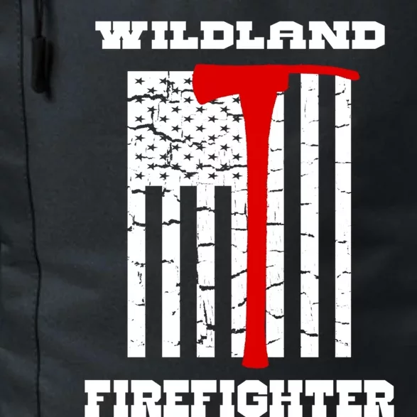 Wildland Firefighter Flag With Pulaski Hooded Gift Daily Commute Backpack