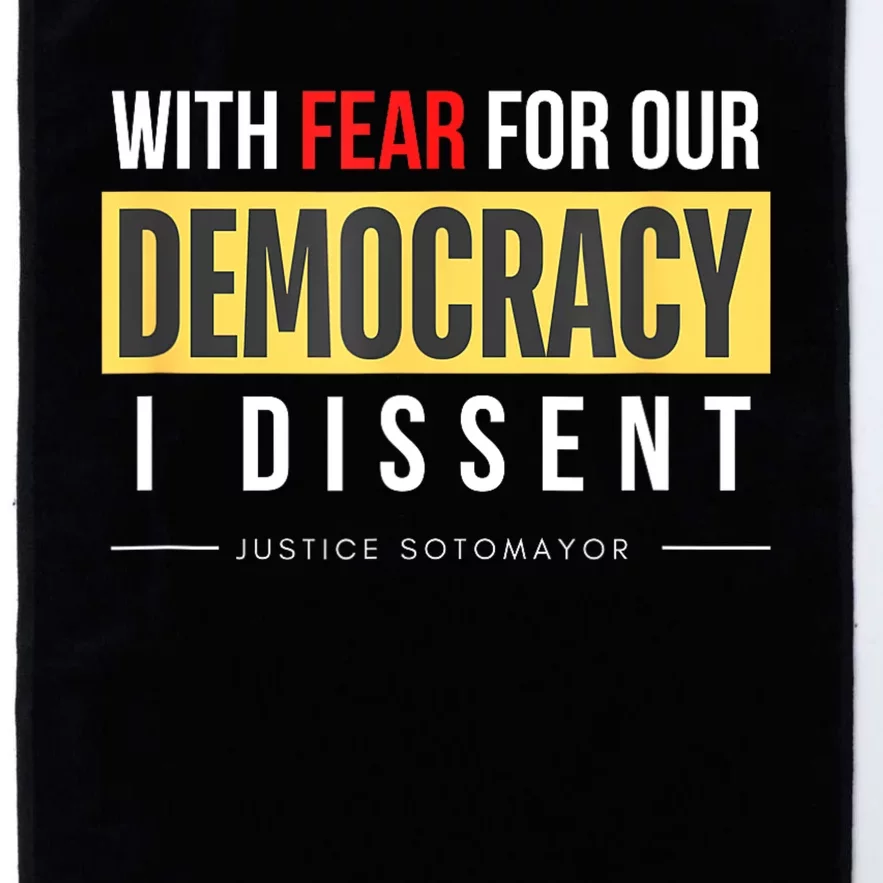 With Fear For Our Democracy Platinum Collection Golf Towel