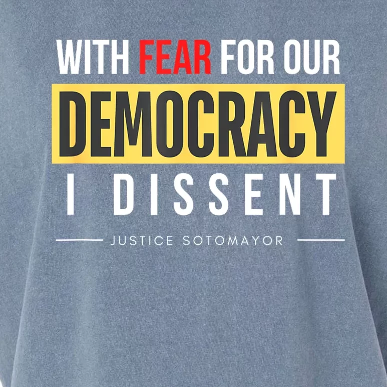 With Fear For Our Democracy Garment-Dyed Women's Muscle Tee