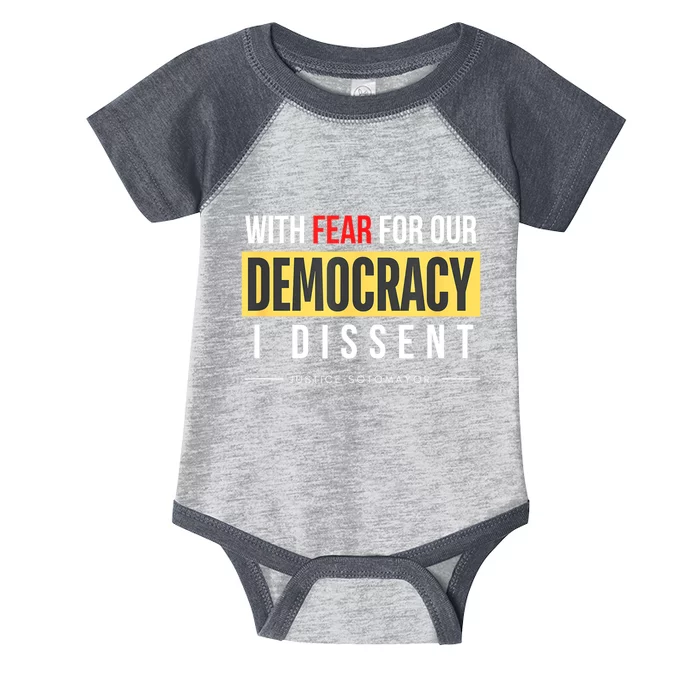 With Fear For Our Democracy Infant Baby Jersey Bodysuit