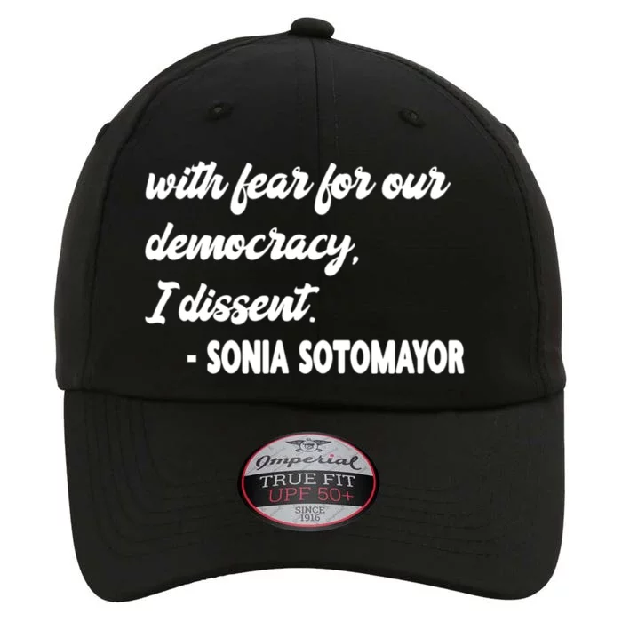 With Fear For Our Democracy I Dissent Funny Immunity Quote The Original Performance Cap