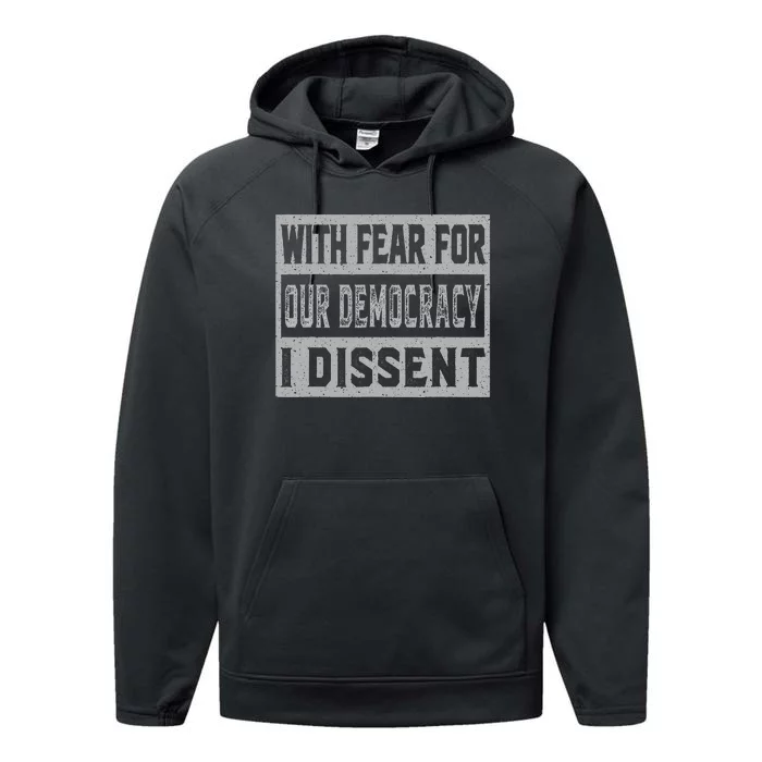 With Fear For Our Democracy Bold Statement Performance Fleece Hoodie