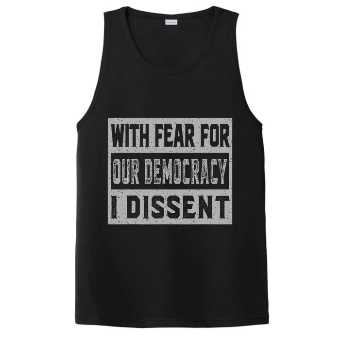 With Fear For Our Democracy Bold Statement Performance Tank