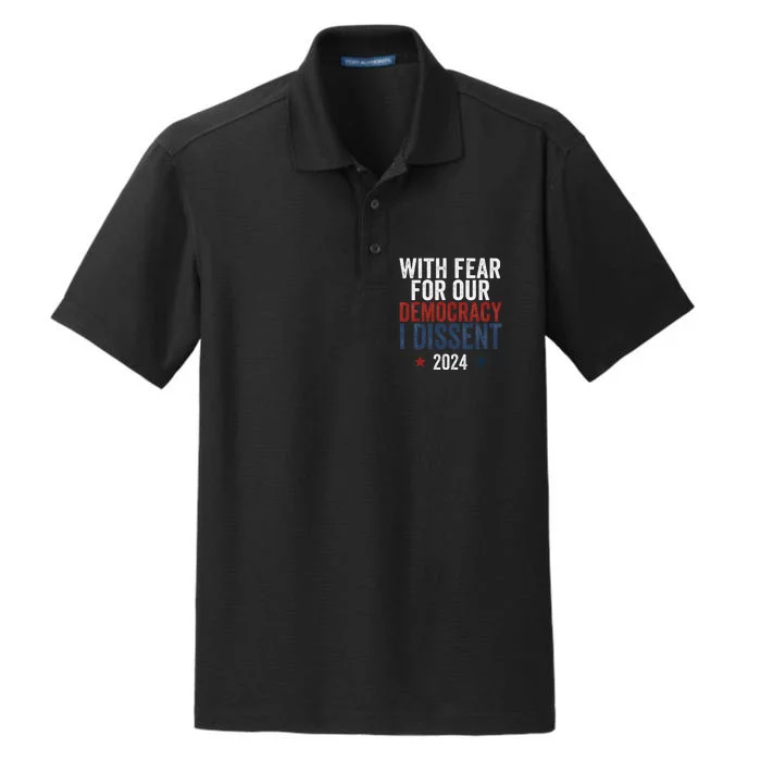 With Fear For Our Democracy Bold Statement Dry Zone Grid Performance Polo