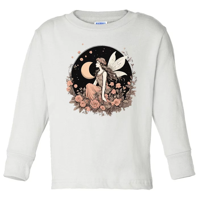 Whimsical Fairy Fairycore Aesthetic Toddler Long Sleeve Shirt