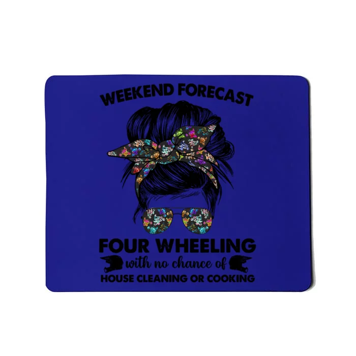 Weekend Forecast Four Wheeling Tee Tv Sport Lover Funny Gift Mousepad