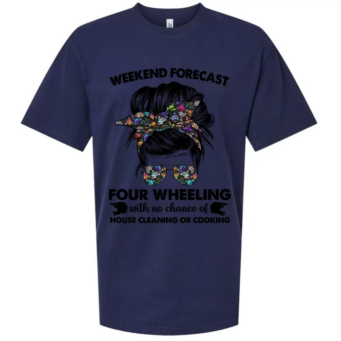 Weekend Forecast Four Wheeling Tee Tv Sport Lover Funny Gift Sueded Cloud Jersey T-Shirt