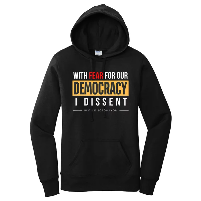 With Fear For Our Democracy Trending Quotes Women's Pullover Hoodie