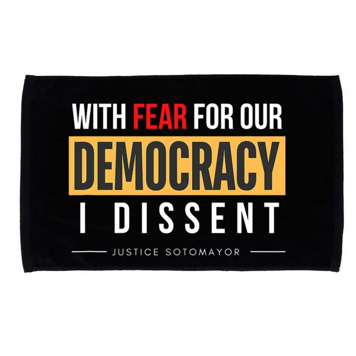 With Fear For Our Democracy Trending Quotes Microfiber Hand Towel