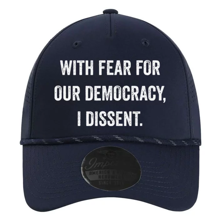 With Fear For Our Democracy I Dissent Performance The Dyno Cap