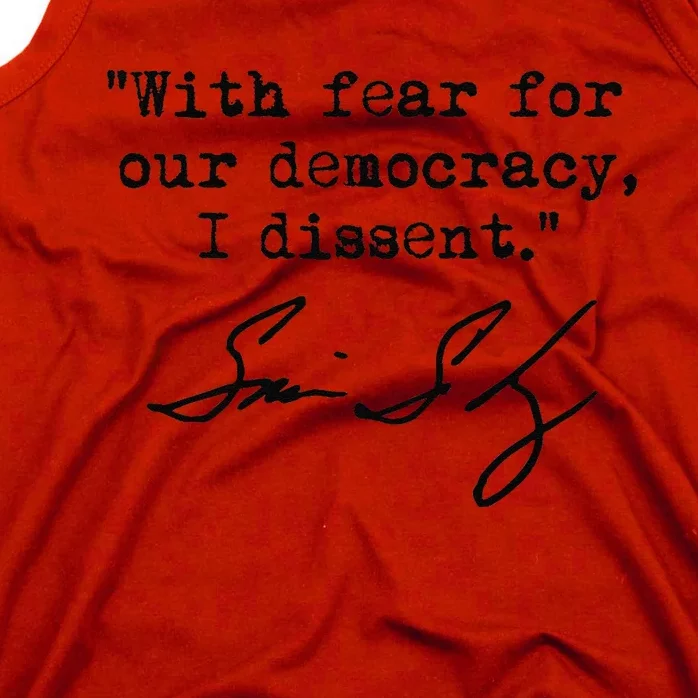 With Fear For Our Democracy I Dissent. Justice Sotomayor Premium Tank Top