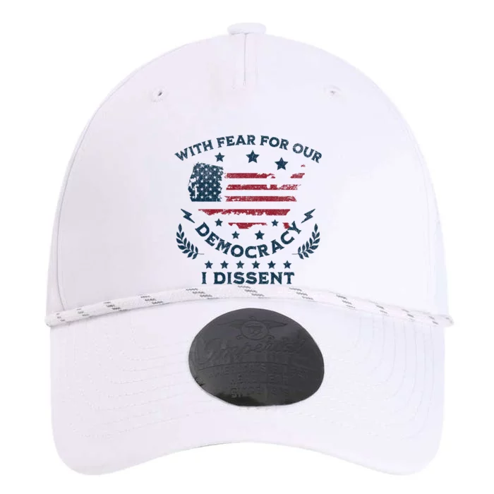 With Fear For Our Democracy I Dissent Us Flag Performance The Dyno Cap