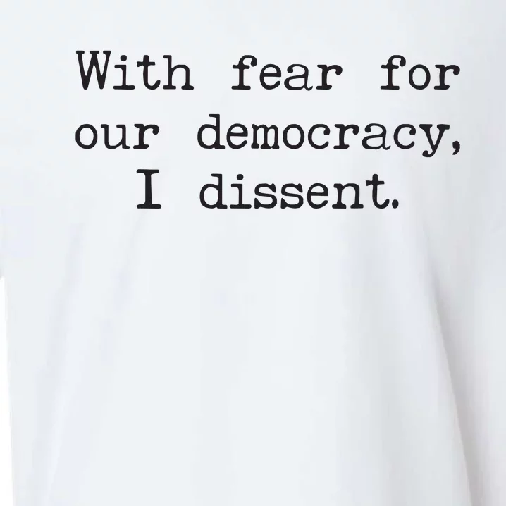 With Fear For Our Democracy I Dissent Sueded Cloud Jersey T-Shirt