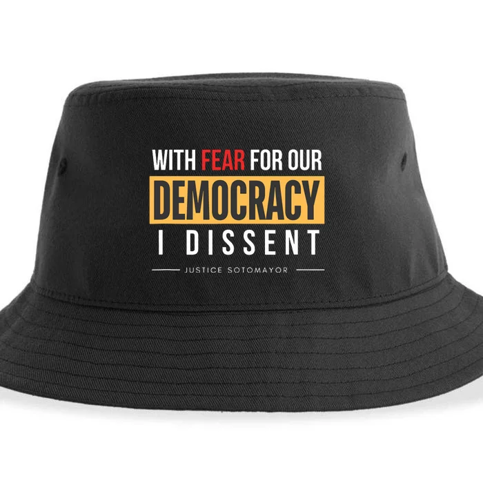 With Fear For Our Democracy Sustainable Bucket Hat