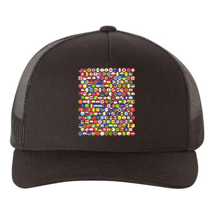 World Flags Flags Of The World Nations Flags Yupoong Adult 5-Panel Trucker Hat