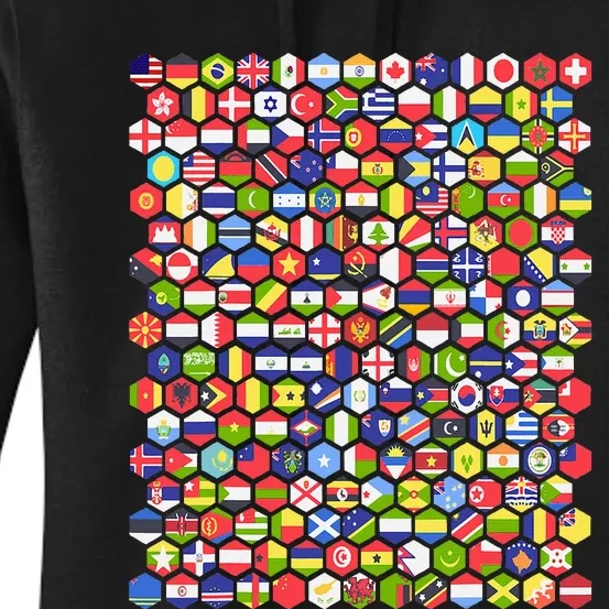 World Flags Flags Of The World Nations Flags Women's Pullover Hoodie