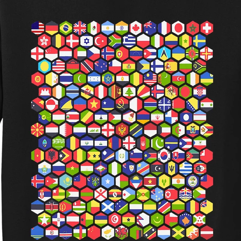 World Flags Flags Of The World Nations Flags Tall Sweatshirt