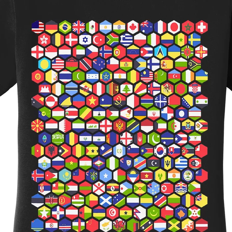 World Flags Flags Of The World Nations Flags Women's T-Shirt