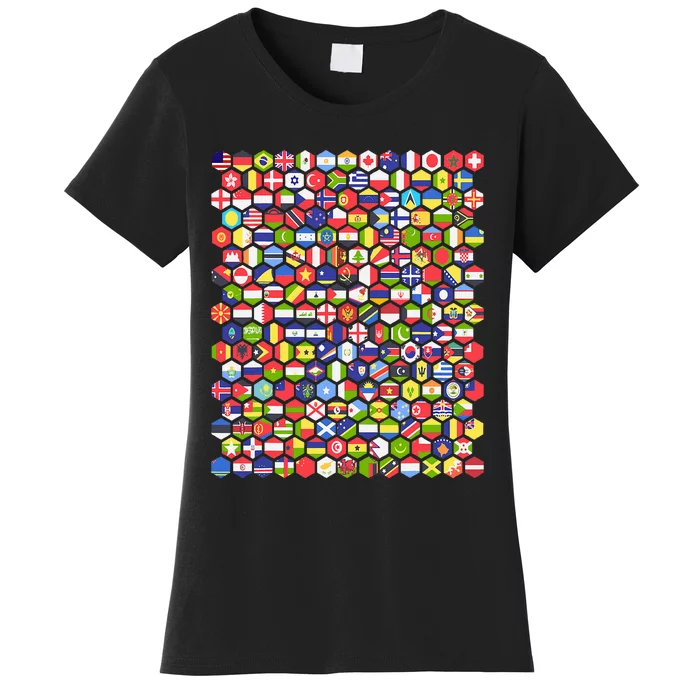 World Flags Flags Of The World Nations Flags Women's T-Shirt