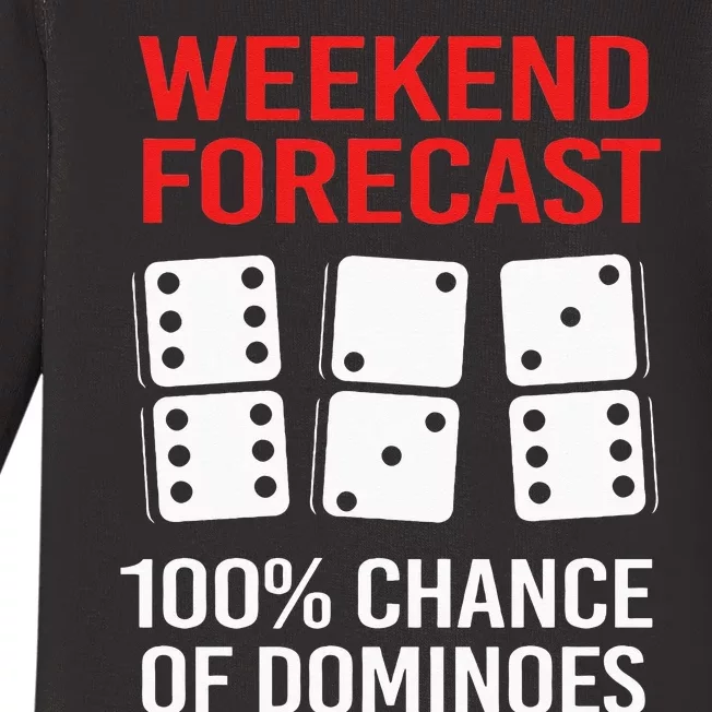 Weekend Forecast Funny Domino For Men Baby Long Sleeve Bodysuit