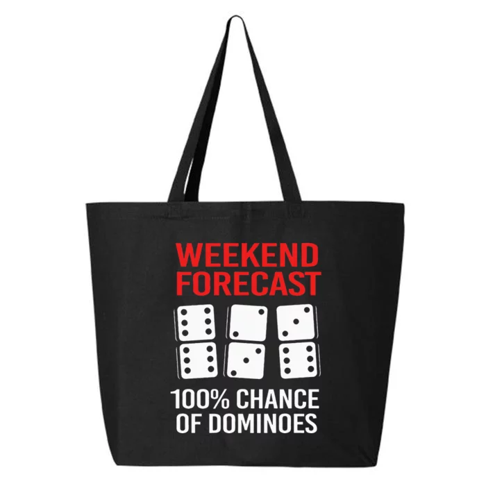 Weekend Forecast Funny Domino For Men 25L Jumbo Tote