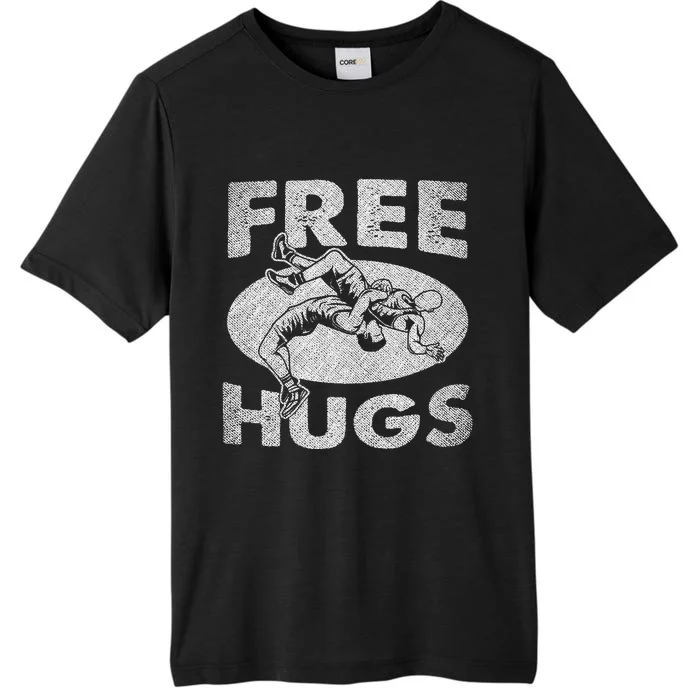 Wrestling Funny Free Hugs Wrestling ChromaSoft Performance T-Shirt