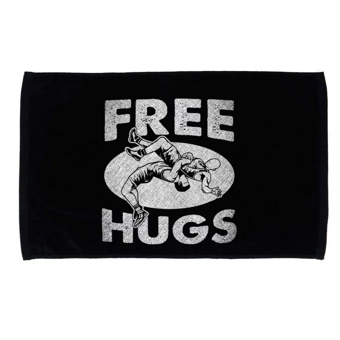 Wrestling Funny Free Hugs Wrestling Microfiber Hand Towel