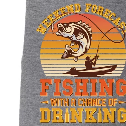 Weekend Forcast Fishing With A Chance Of Drinking Doggie 3-End Fleece Hoodie