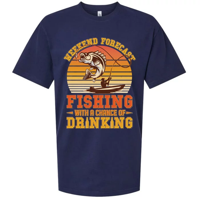 Weekend Forcast Fishing With A Chance Of Drinking Sueded Cloud Jersey T-Shirt