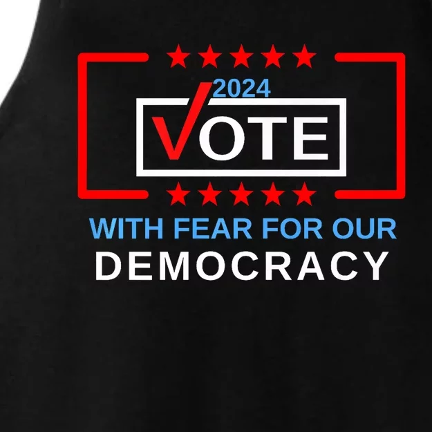 With Fear For Our Democracy I Dissent Justice Sotomayor Ladies Tri-Blend Wicking Tank