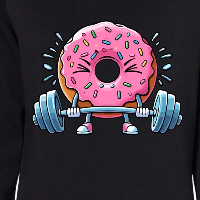 Weightlifing Funny Fitness Workout Gym Donut Lover Doughnut Gift Womens California Wash Sweatshirt