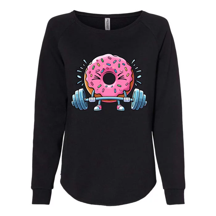 Weightlifing Funny Fitness Workout Gym Donut Lover Doughnut Gift Womens California Wash Sweatshirt