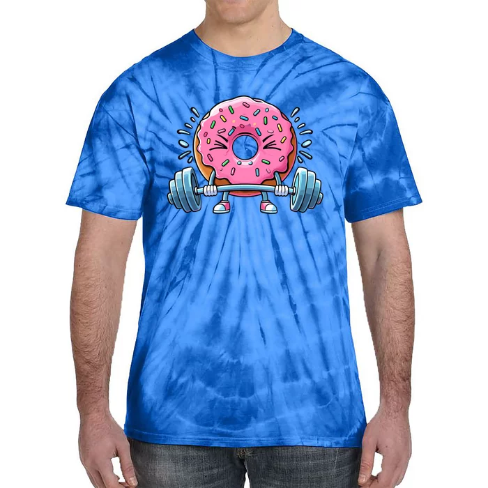 Weightlifing Funny Fitness Workout Gym Donut Lover Doughnut Gift Tie-Dye T-Shirt