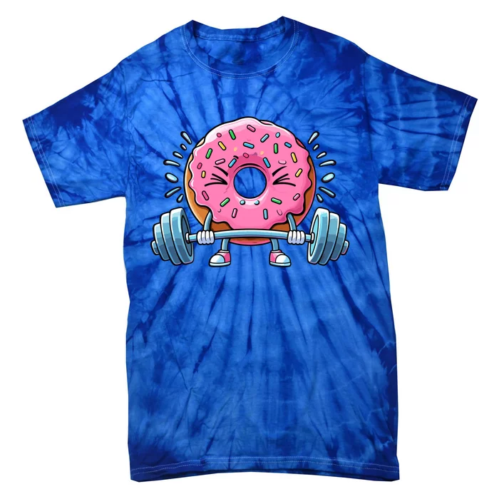 Weightlifing Funny Fitness Workout Gym Donut Lover Doughnut Gift Tie-Dye T-Shirt