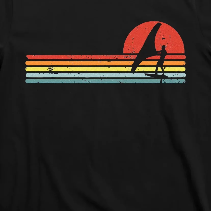 Wing Foiling Foil Surf Surfing Foiler Retro Vintage Surfer T-Shirt