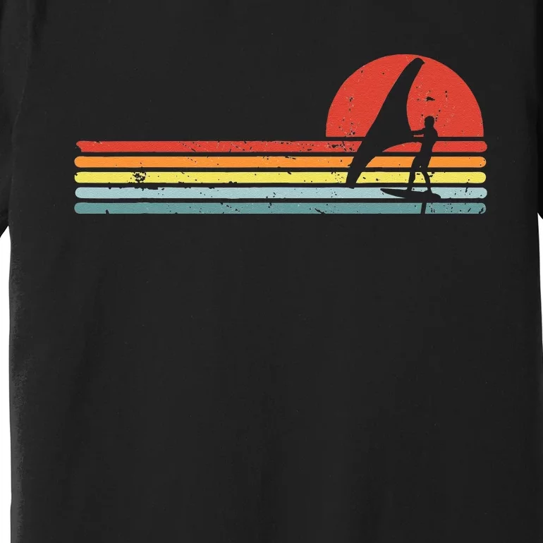 Wing Foiling Foil Surf Surfing Foiler Retro Vintage Surfer Premium T-Shirt